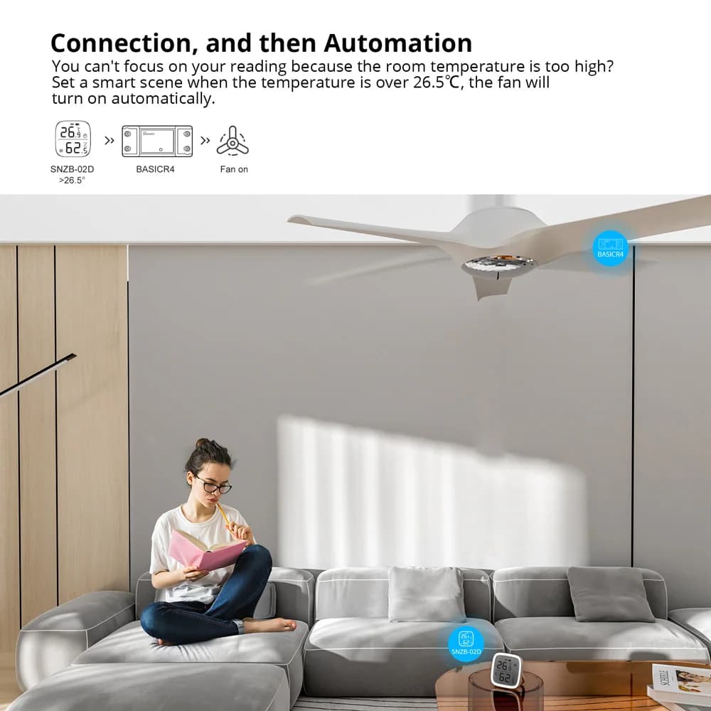 SONOFF BASICR4 Wi-Fi Smart Switch ESP32 Chip Reliable Safe Magic Switch Mode eWeLink Remote Control Works with Alexa Google Home - 5