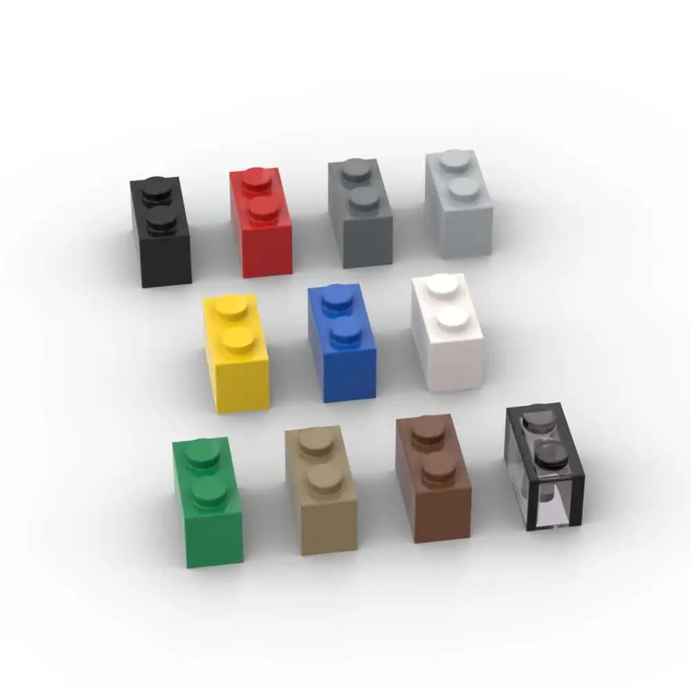 MOC 10 قطع 3004 1x2 مكعبات بناء 3065 تقنية عالية منزل قلعة طوب تعليمي جسيمات لغز لعبة أطفال هدية عيد ميلاد