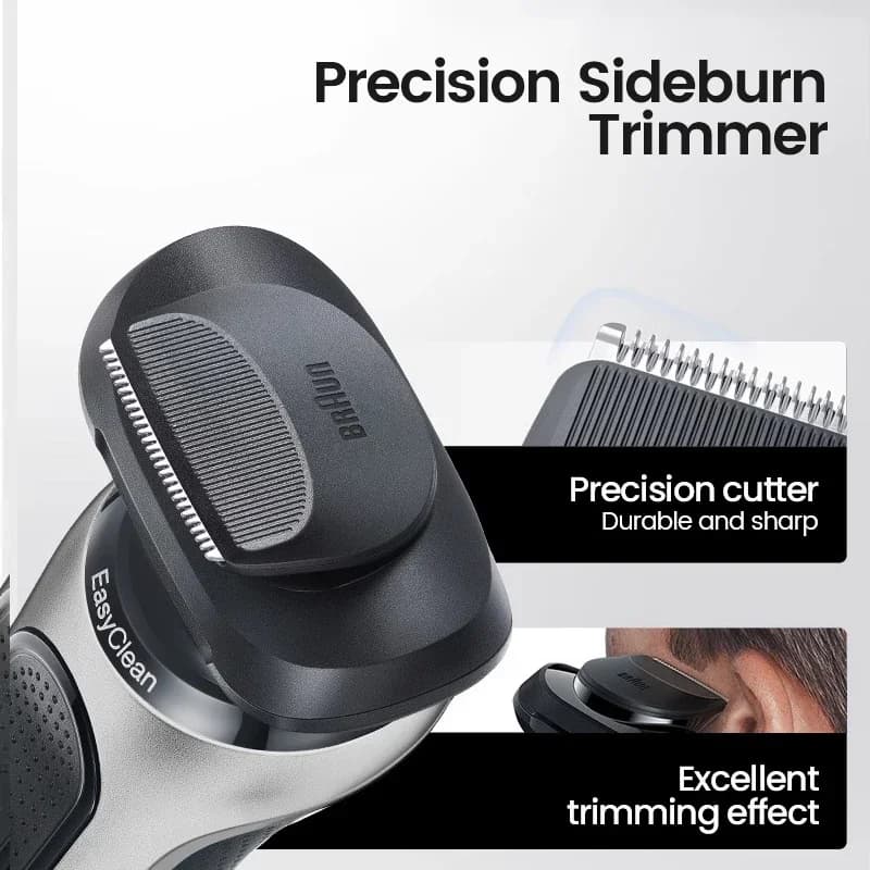 Braun Series 6 Pro Electric Shaver 62-S1200s for Men Wet and Dry Razor Turbo Gentle Shaving Modes with Precision Trimmer Pouch - 5