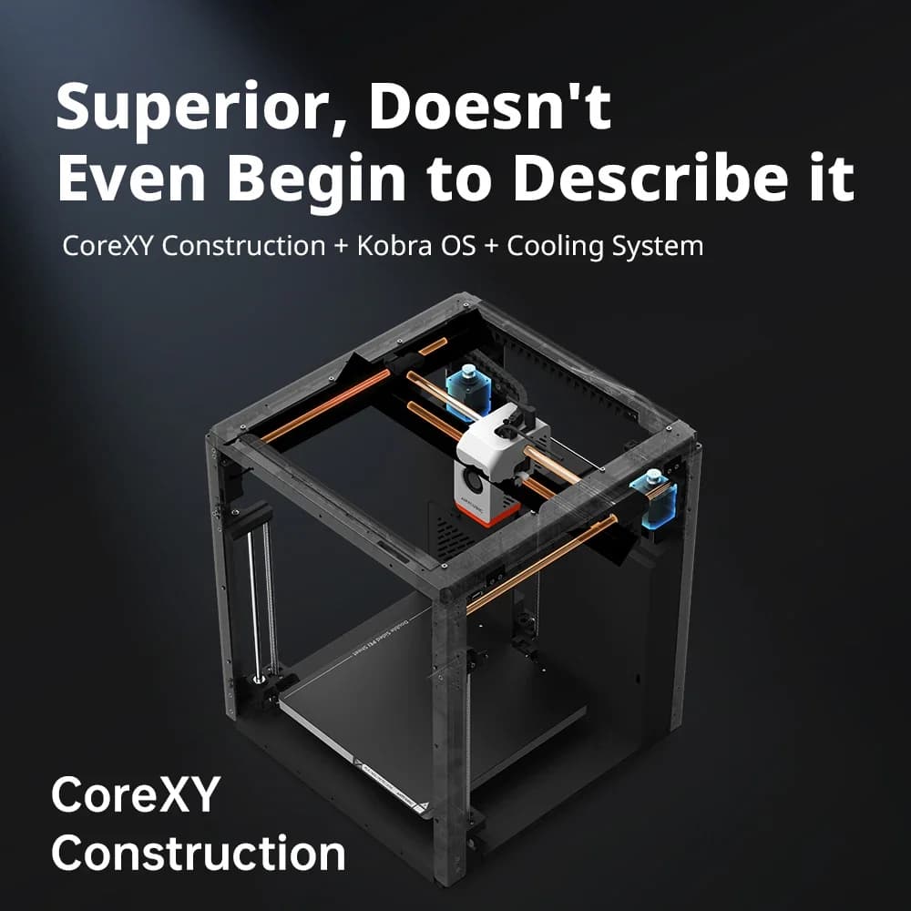 Anycubic Kobra S1 Combo Multi-Color 3D Printer Up to 600mm/s High Speed Printing Auto-Leveling Core XY Structure Direct Extruder - 4