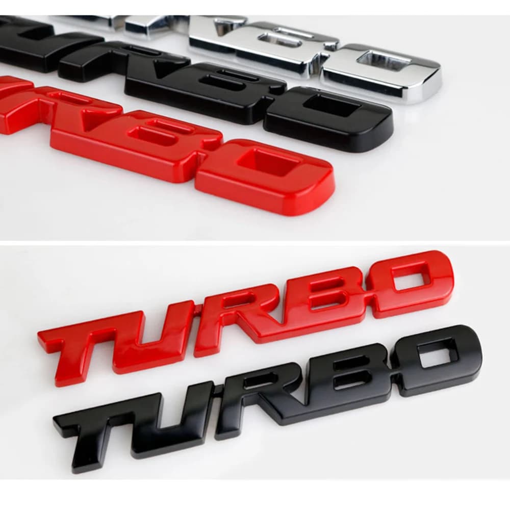 9.7*1.1 cm Car Styling Car Turbo Boost Loading Boosting 3D Metal Chrome Zinc Alloy 3D Emblem Badge Sticker Decal Auto Accessory - 4