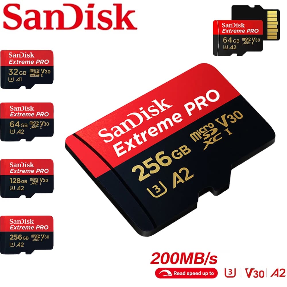 Original New Sandisk Memory Card EXtreme Pro Class10 512GB 64GB UHS-I Flash Micro SD Card C10 Ultra A2 HC/SDXC Dropshipping - 2