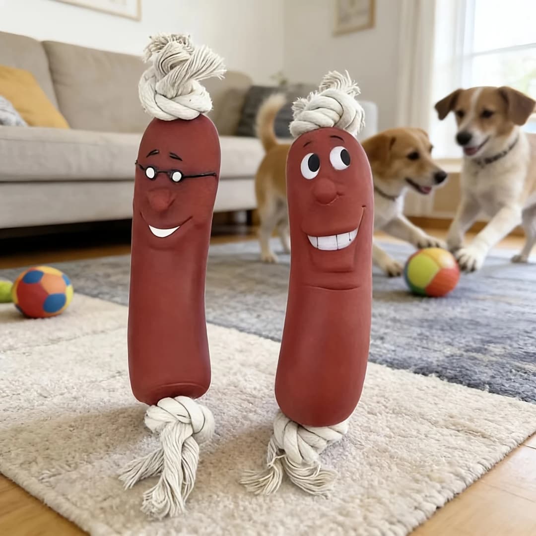 Dog Sausage Chew Toy - Bite-Resistant And Not Easy to Break, Interactive Training Teething Toy, Preferred Material, Dog Chew Toy - 5
