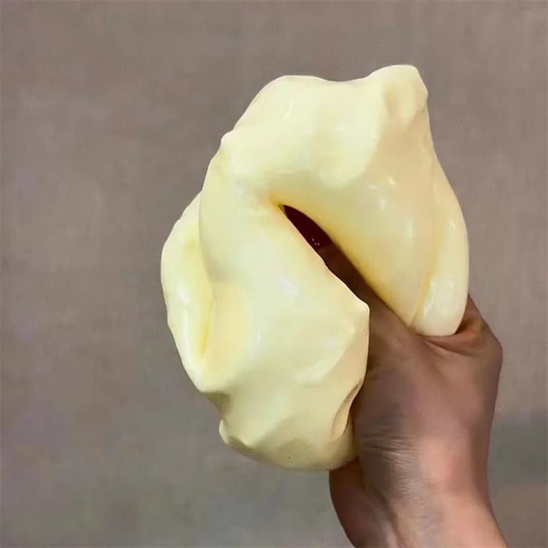 Jumbo Cheese Cube Stress Ball Big Cheese Shapeable Squeeze Ball Non-Bounce Fidget Toy ASMR Sensory Anti-Stress Festival Gift - 6
