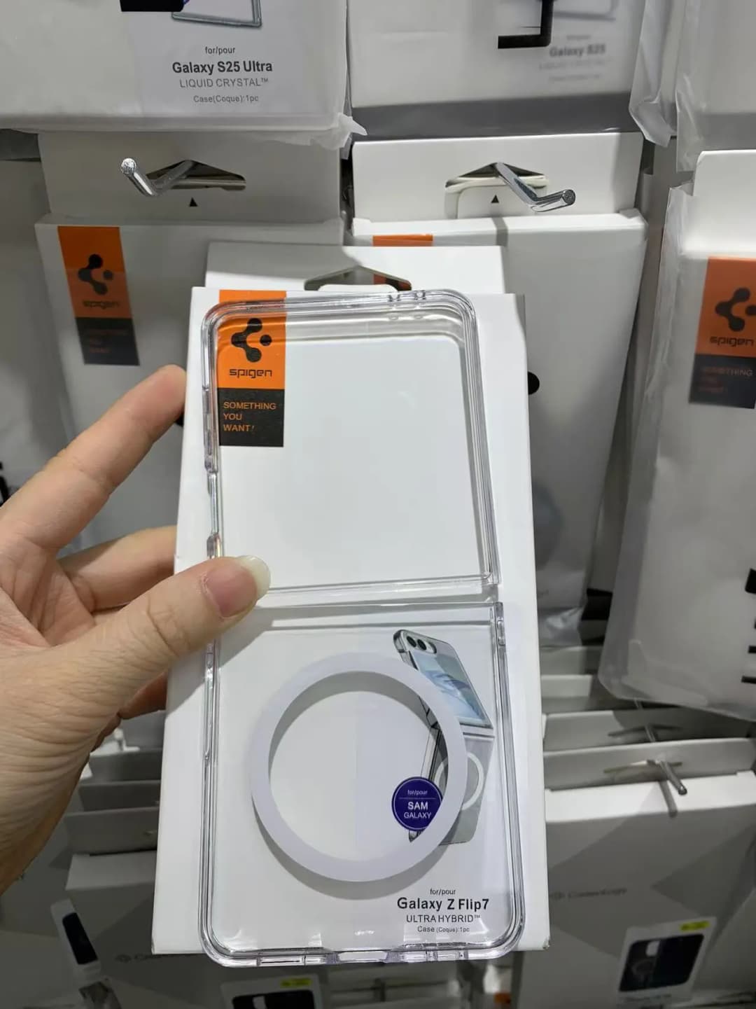 Spigen Ultra Hybrid PC Transparent Magnetic Case For Samsung Z Flip 8 7 6 5 For Magsafe Wireless Charging Flip Protective Cover - 2