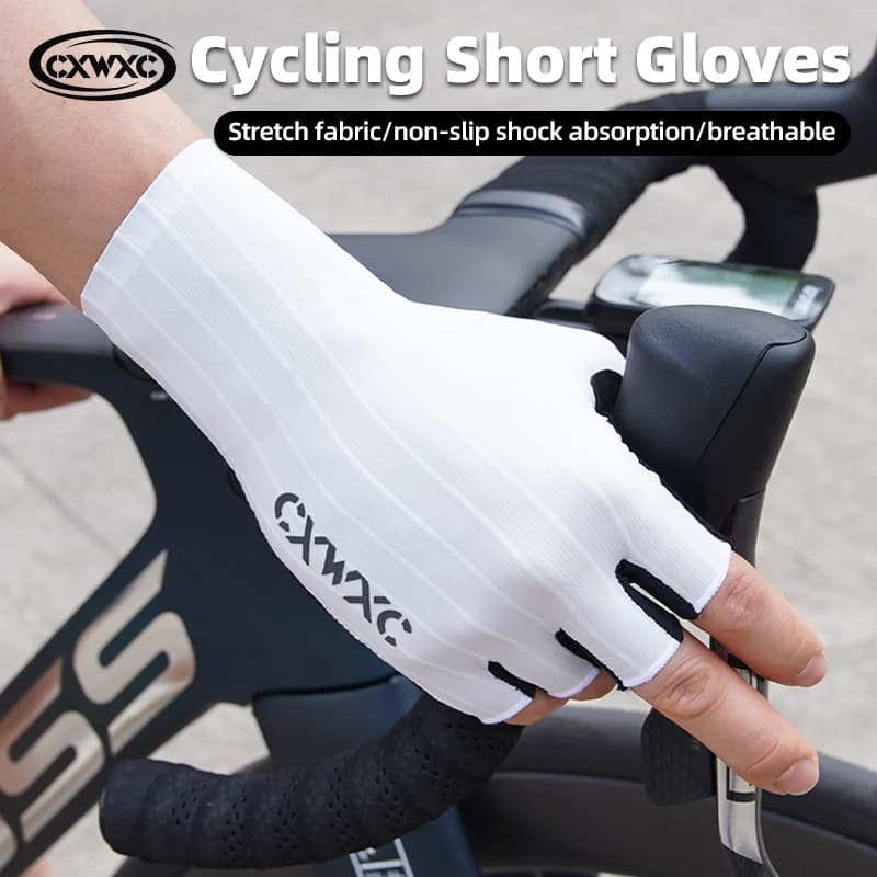 CXWXC Cycling Half Finger Gloves Men Women Breathable Anti-slip Glove Fitness Sport Training Gloves With Extended Wrist Guard - 3