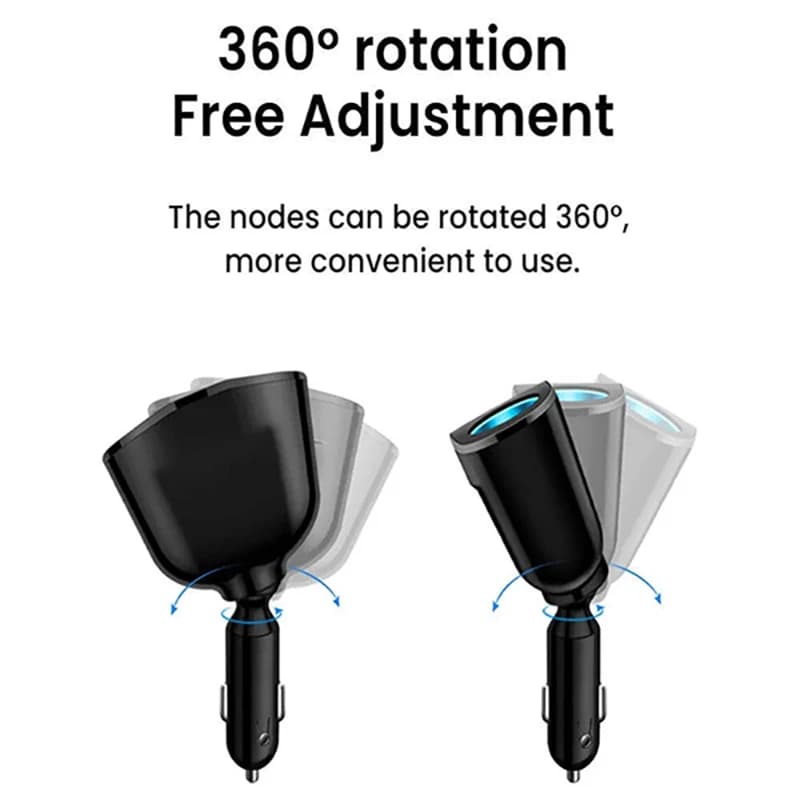 1pcs 120W QC3.0 Car Charger 12V/24V Dual USB Power Adapter Fast Charging Car Lighter Socket For Most Auto Car Accessory - 5