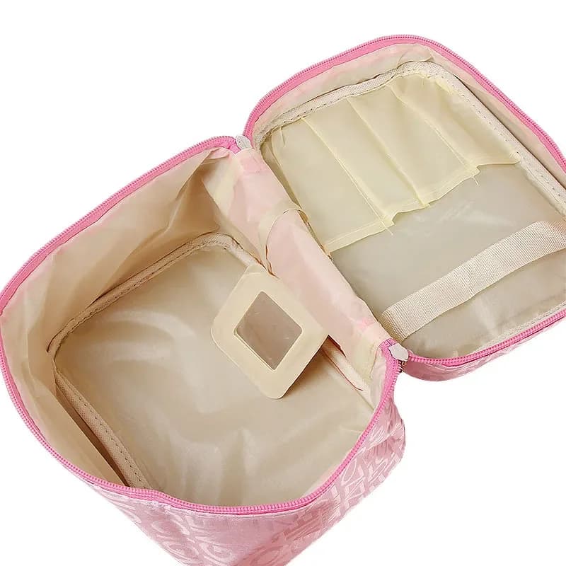 حقيبة مستحضرات التجميل النسائية المنزلية مقاوم للماء أدوات الزينة المنظم السفر المحمولة أحمر الشفاه قلادة سوار تخزين يشكلون الحالات - 6