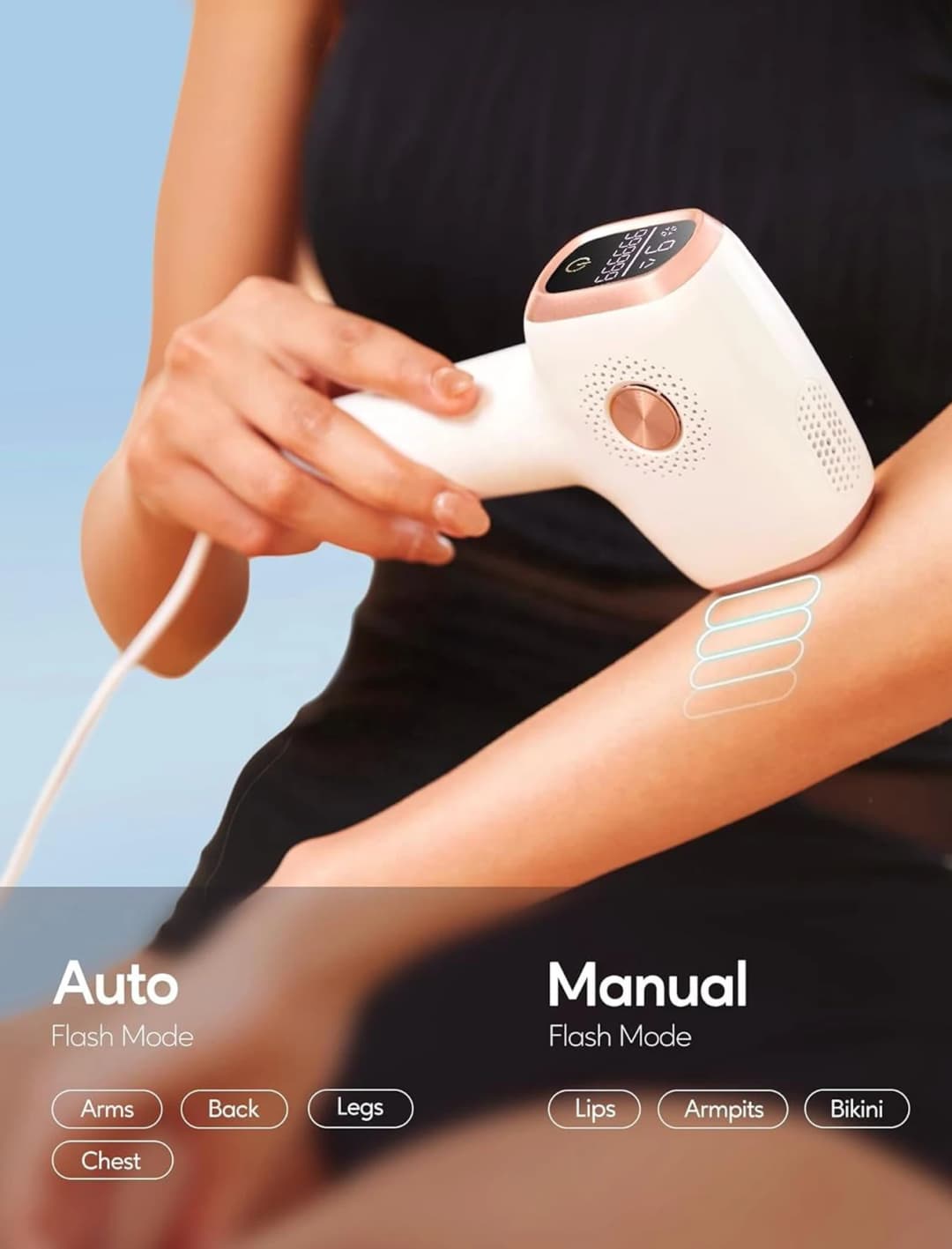 IPL Hair Removal with Ice Cooling Care Function for Women Permanent,999,999 Flashes Painless IPL Hair Remover Device - 5