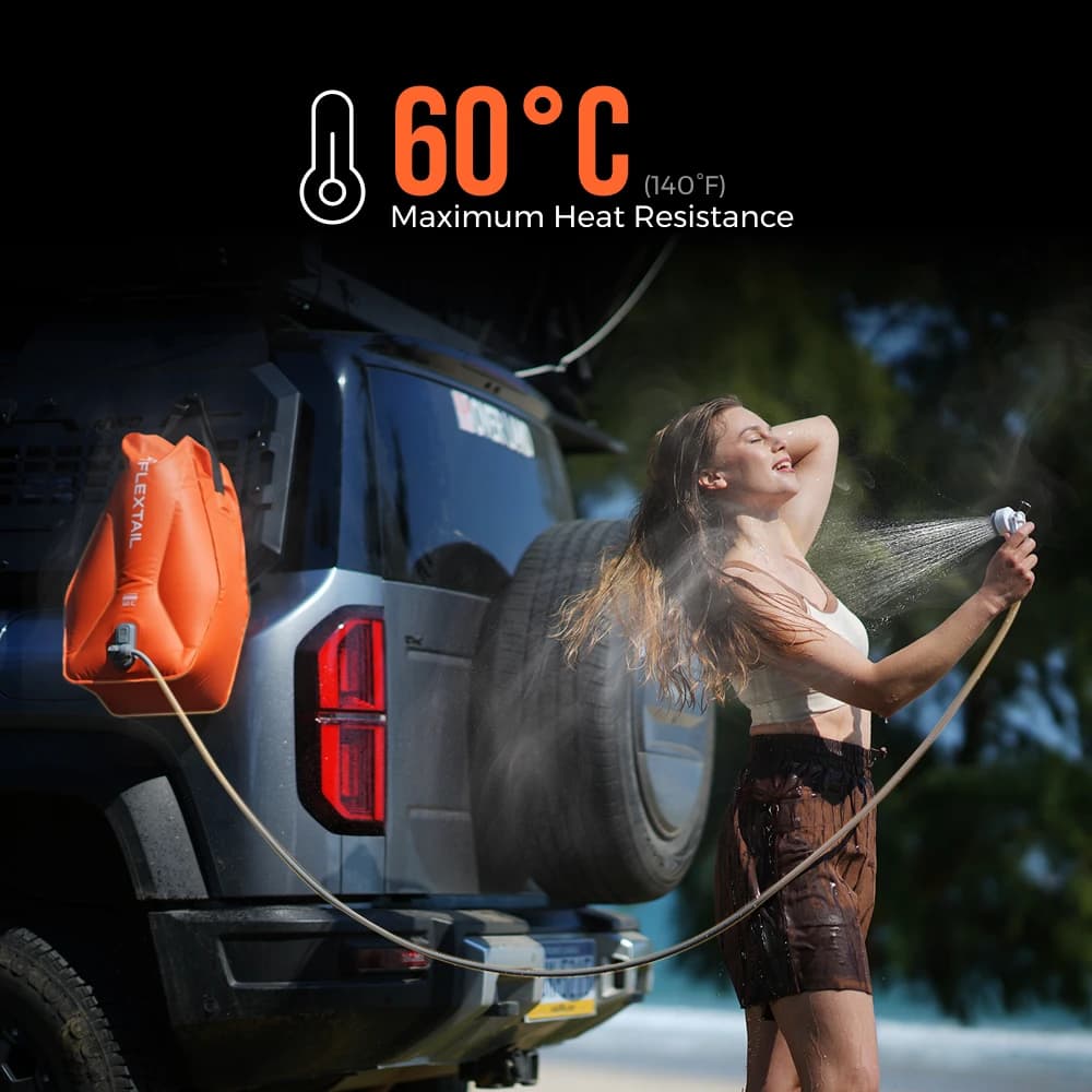 FLEXTAIL TINY SHOWER BUCKET/BAG - 20L Outdoor Water Reservoir with Built-in Pump, Automatic Dispensing, Two-Speed Adjustment - 4
