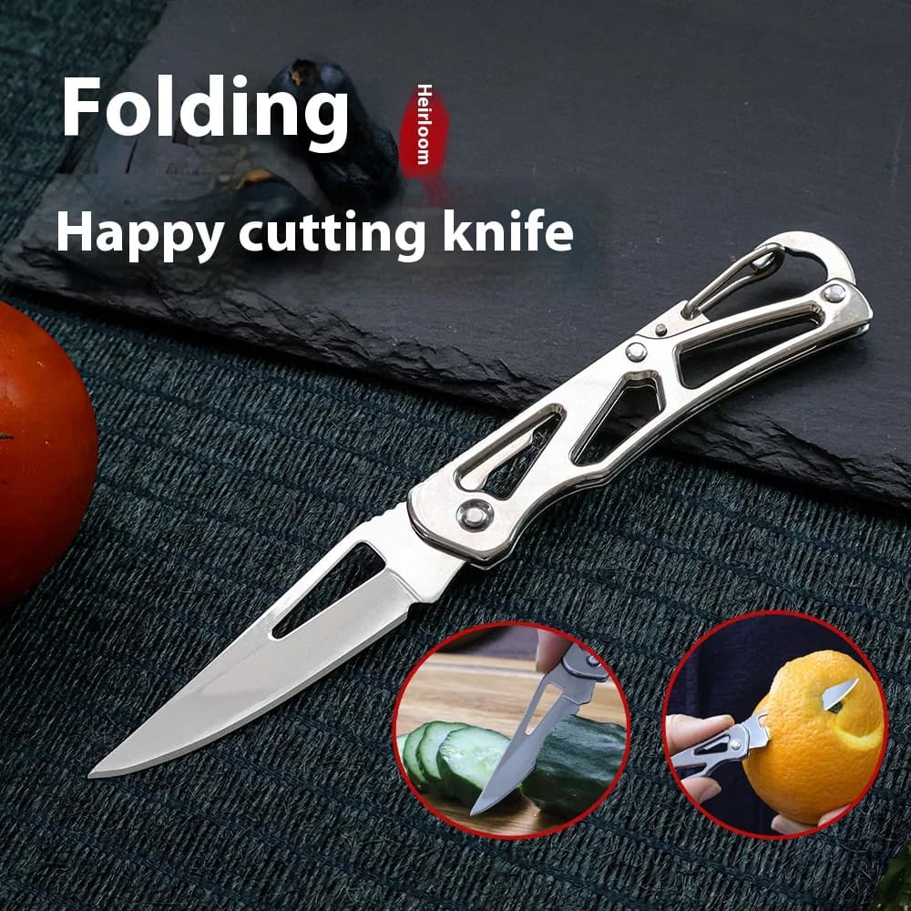 Portable Keychain Knife Sharp Fruit Knife Folding Outdoor Small Knife Student Dormitory Home Use Handy Mini Knife - 2