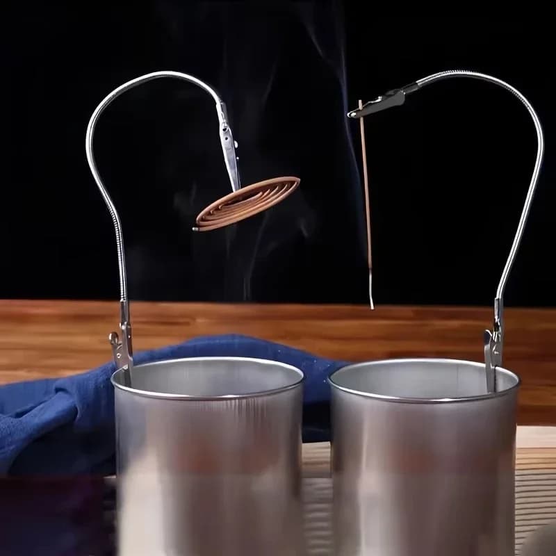 حامل لفائف البعوض في الهواء الطلق - مشبك قابل للتعديل مقاوم للحرارة ومضاد للطرف للتخييم الداخلي طارد الحشرات - 4