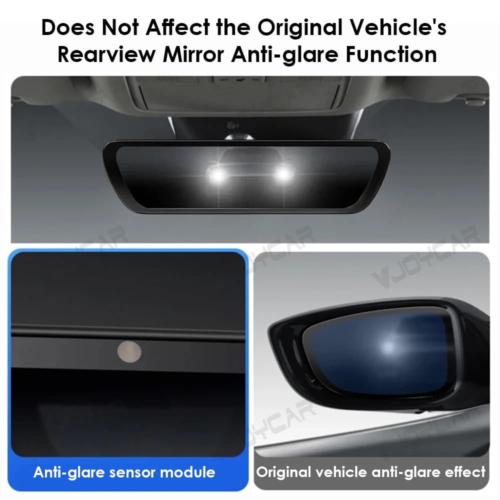 New For Tesla Stream Media Rearview Mirror 9.35 Inch Digital Streaming Mirror Dashcam with Night Vision for Model 3 Y Y Juniper - 3