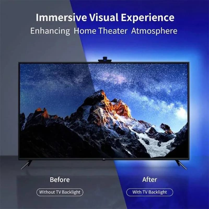 TV Led Backlight RGBIC LED Strip Lights with Camera Sensor App Control Music Sync Smart RGB Light for Gaming Atmosphere Lighting - 3