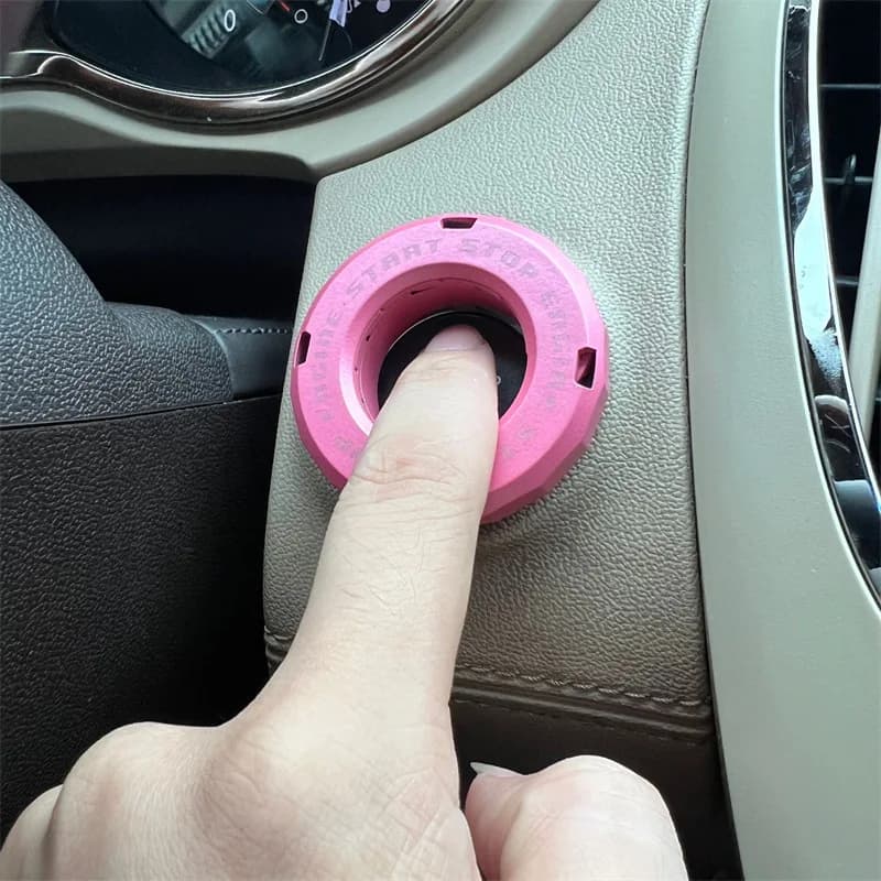 Ignition Device Decor Motorcycle Key Cover Car Interior Sticker Decorative Rotary Push To Start Button Cover for Motorcycle Lock - 5