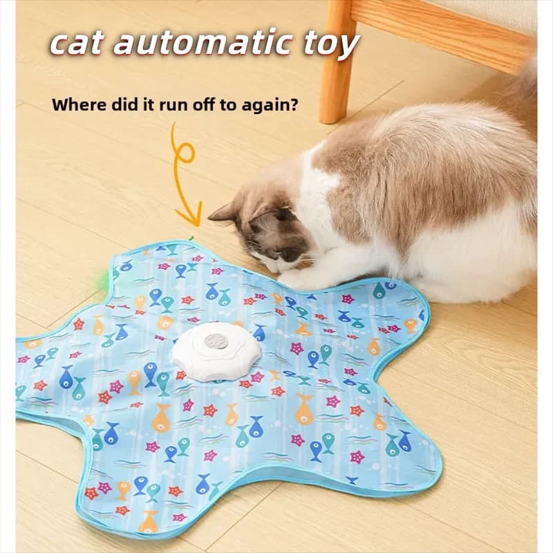 Electric cat turntable pet toy self-stimulating and relieving boredom automatic intelligent cat funny stick sports consumption - 3