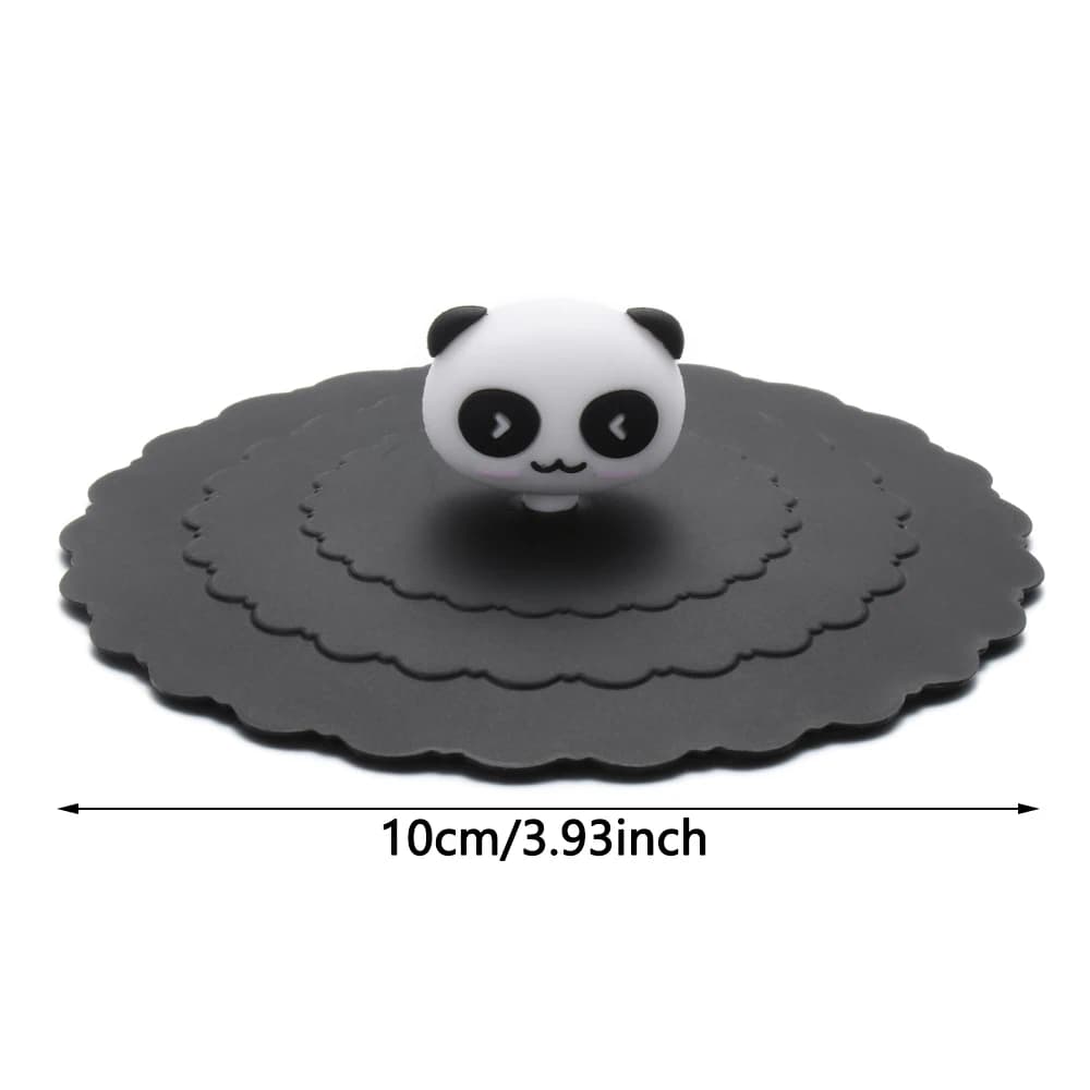 New 10cm Cartoon Cute Silicone Cup Cover Heat-resistant Leak Proof Sealed Lids Cap Dustproof Cup Cover Tea Coffee Lids - 6