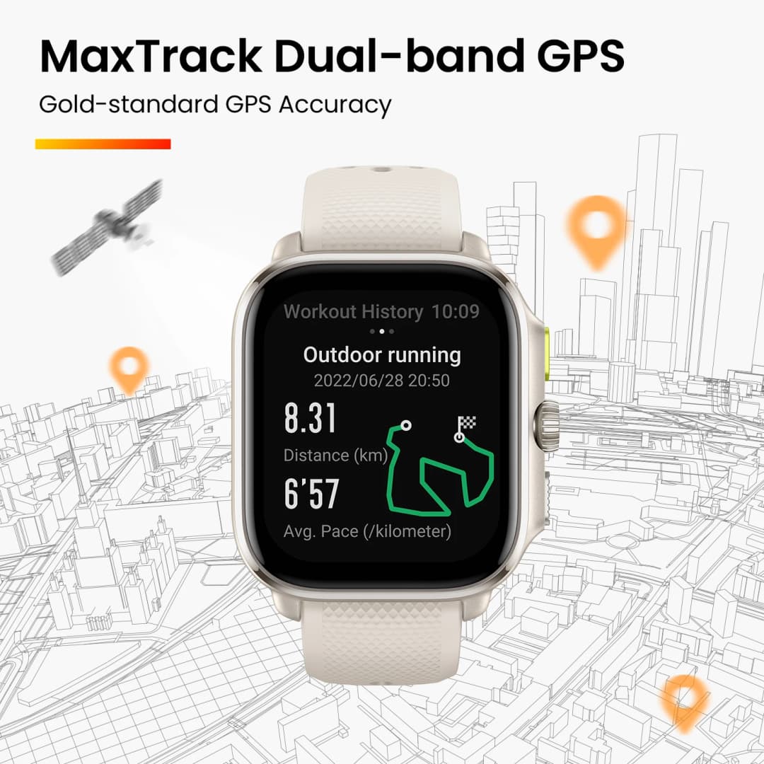 Amazfit Cheetah Square Smartwatch 150+Sports Mode Monitoring Dual-band GPS Heart Rate Tracking Smart Watch - 4