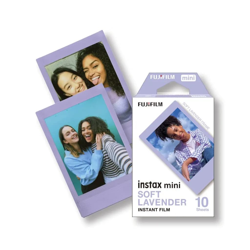10-50 ورقة من فيلم Fujifilm Instax Mini الملون، فيلم لافندر ناعم، لكاميرا Fuji Mini مقاس 3 بوصات، طرازات 12 و11 و8 و9 و7s و40 و41 و25 و26 و70 Evo - 4