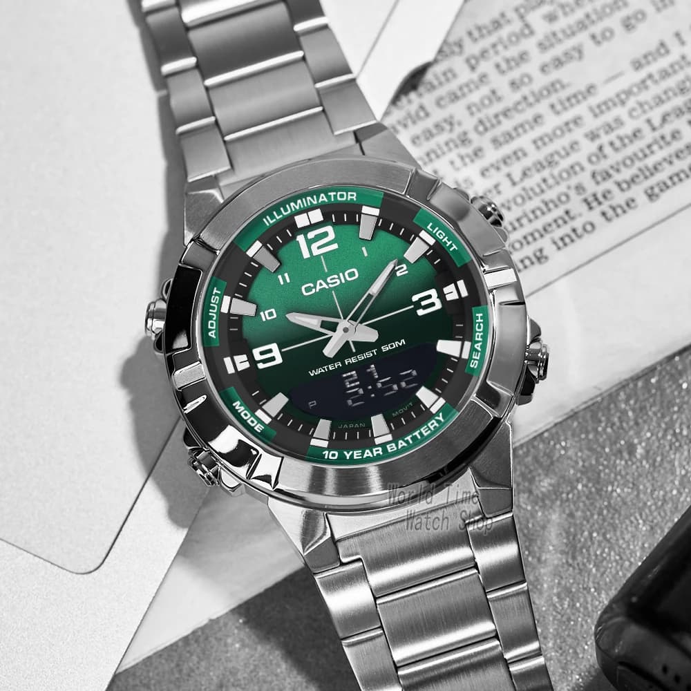 Casio watch for men top luxury set quartz 50m Waterproof  military dual display Watch relogio masculino AMW-870 - 4
