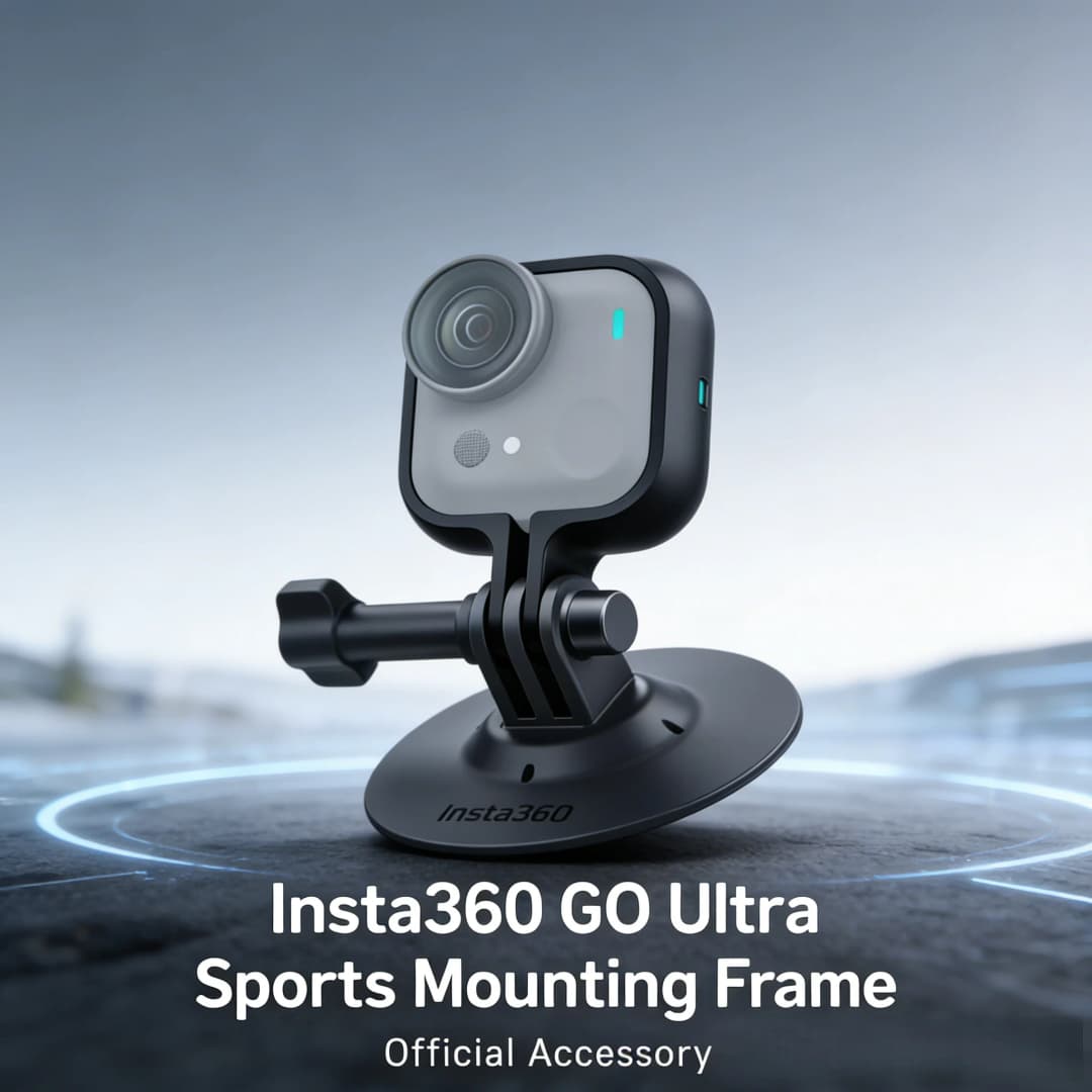 إطار تركيب رياضي فائق من Insta360 GO - إكسسوار رسمي، حامل ثنائي الشوكات، إغلاق آمن كامل، تصوير عمودي وأفقي - 3