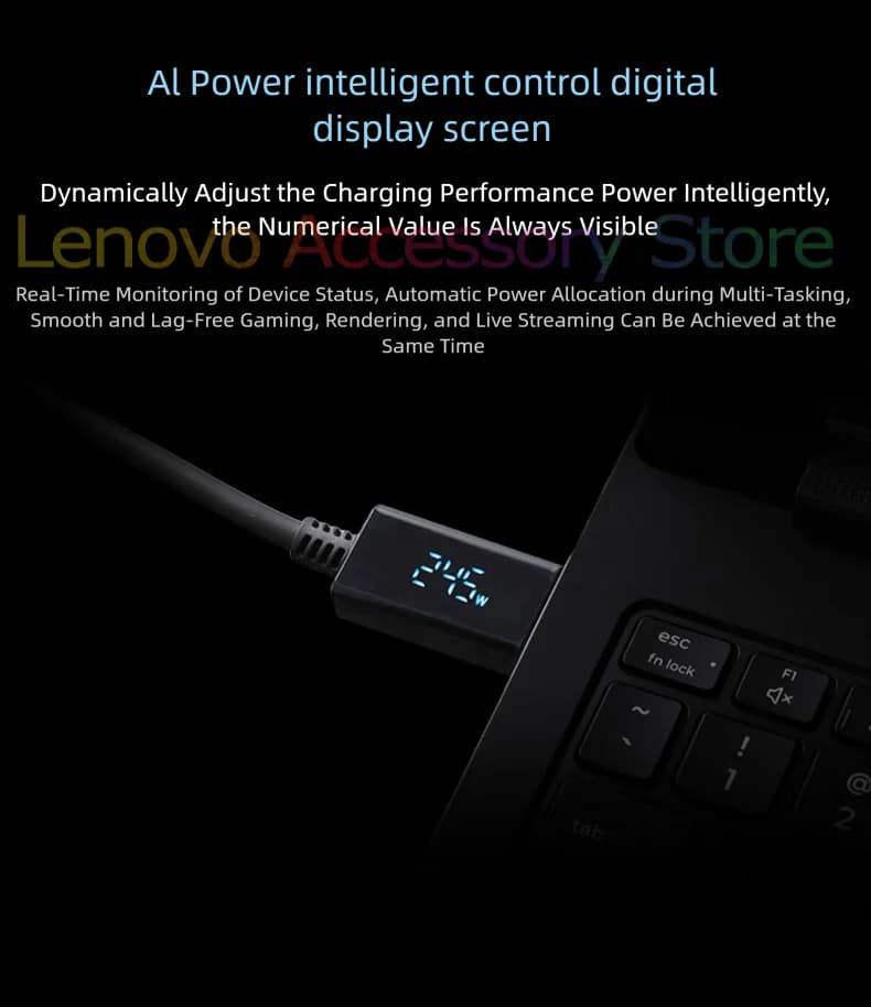 Lenovo New Legion 245W GaN  Adapter Fast Charging Official Power Adapter for Legion Laptops Notebooks Slim square E-Sports - 6