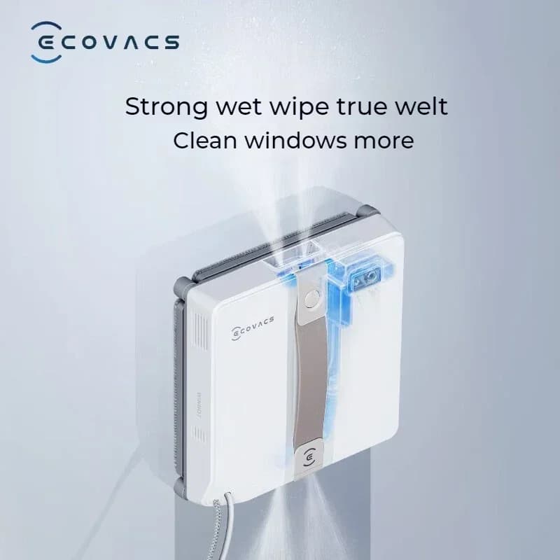 جهاز تنظيف النوافذ الأصلي ECOVACS WINBOT AIR MINI، روبوت تنظيف النوافذ، مكنسة زجاج 8000Pa، 100V-240V