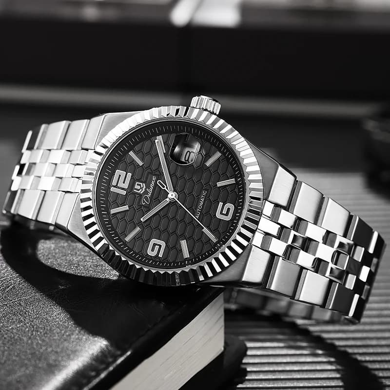 Luxury Automatic Mechanical DULUNWE Men's Watch Date Man Watch Waterproof Luminous Business Watches For Men Reloj - 3
