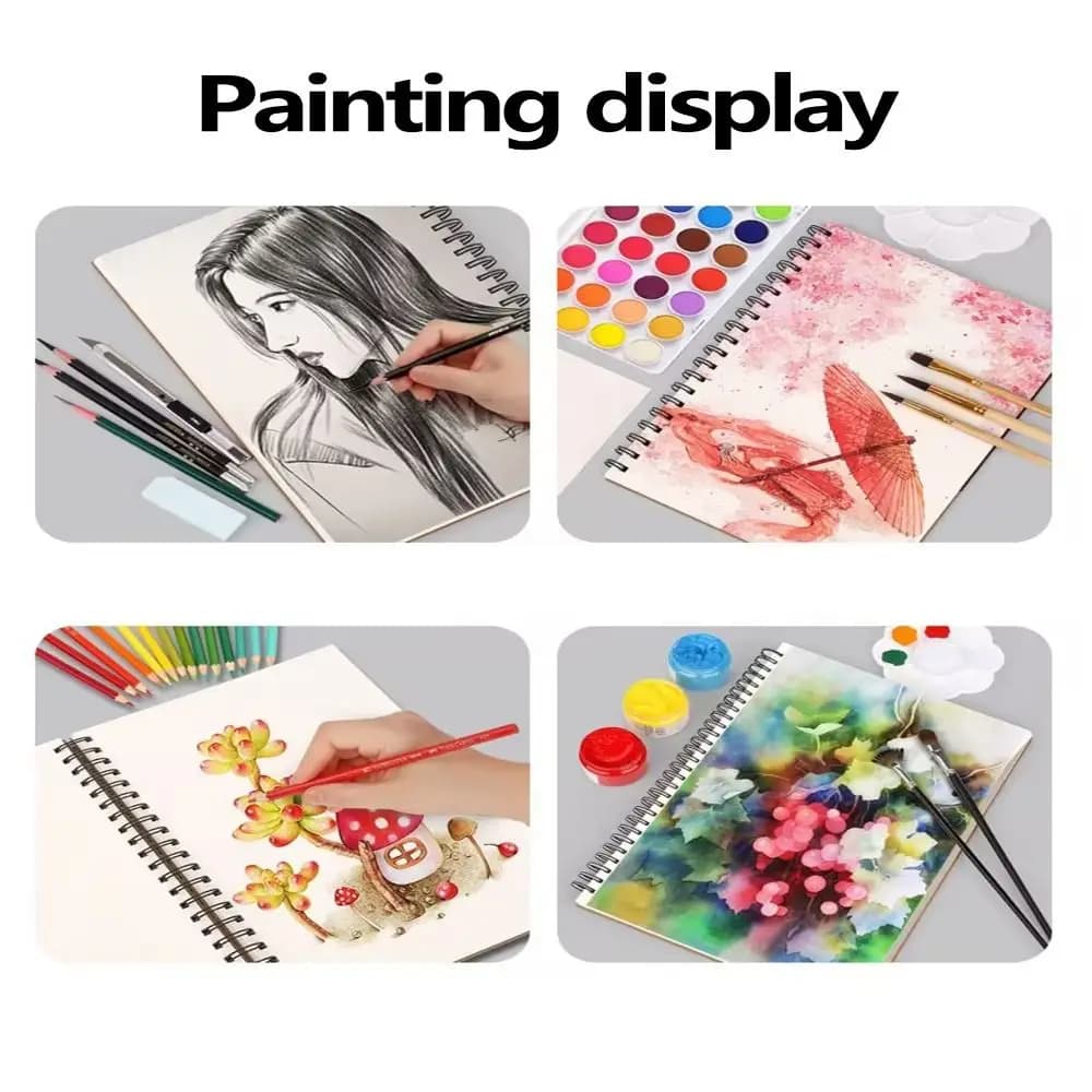 30 Sheets 8K 16K Coil Sketchbook Spiral Bound Eco-Friendly Thick Drawing Paper Acid Free A4 A5 A6 Artist Sketch Pad Oil Painting - 6