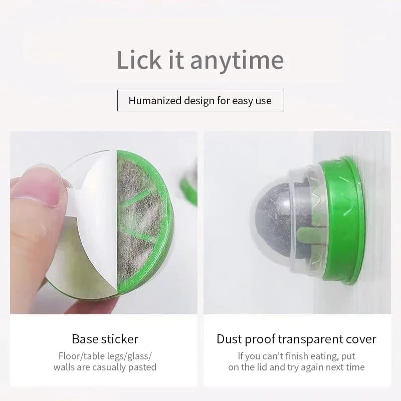 كرة لاصقة على الحائط للقطط مع نعناع القطط، ألعاب خدش، وجبات صحية طبيعية، كرات لإزالة الشعر وتحسين الهضم - 3