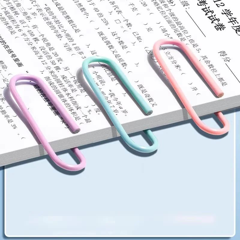 160 pcs Color paper clips office supplies paper clip large file bookmark paper clip organizer stationery stainless steel - 3