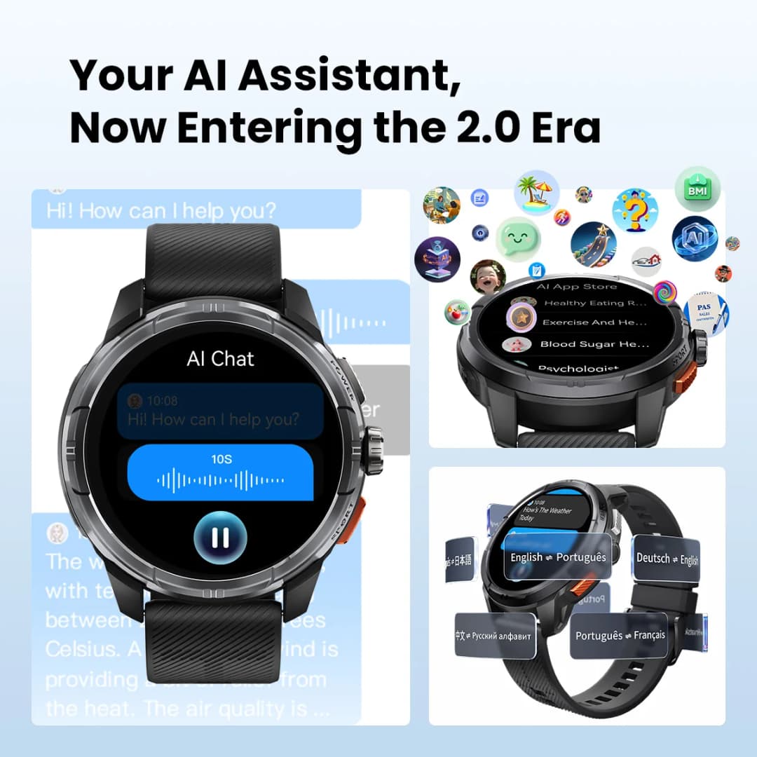 HAYLOU Solar Ultra GPS Smartwatch 1.6” AMOLED Display 5ATM Waterproof Built-in GPS Bluetooth Phone Calls Sports Smart Watch - 3
