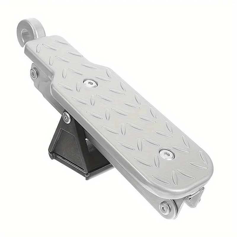 Chrome-Plated Aluminum Alloy Car Foot Pedal Step Board with Hook, Universal Vehicle Auxiliary Running Boards for Easy Access - 6