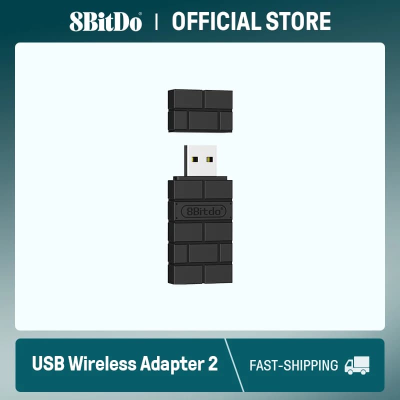 8BitDo محول بلوتوث لاسلكي USB 2 لكمبيوتر Mac Raspberry Pi Switch1, 2 Steam Deck يدعم وحدة تحكم PS5 Xbox JoyCon