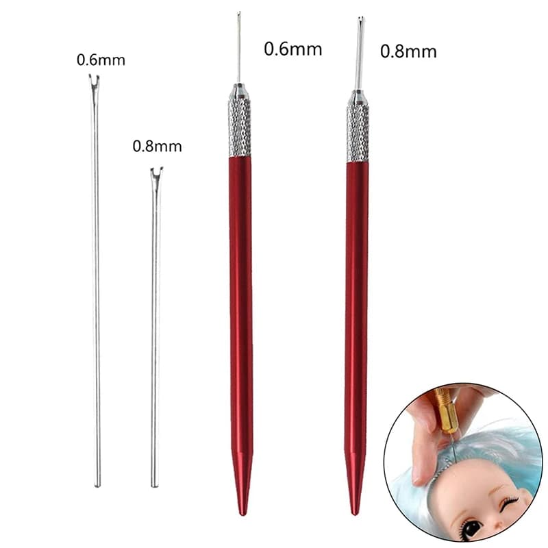 Doll Hair Reroot Needle Kit Repaint Dolls Head Reborn Rooting Tools Wig Making Supplies Accessories Set - 2