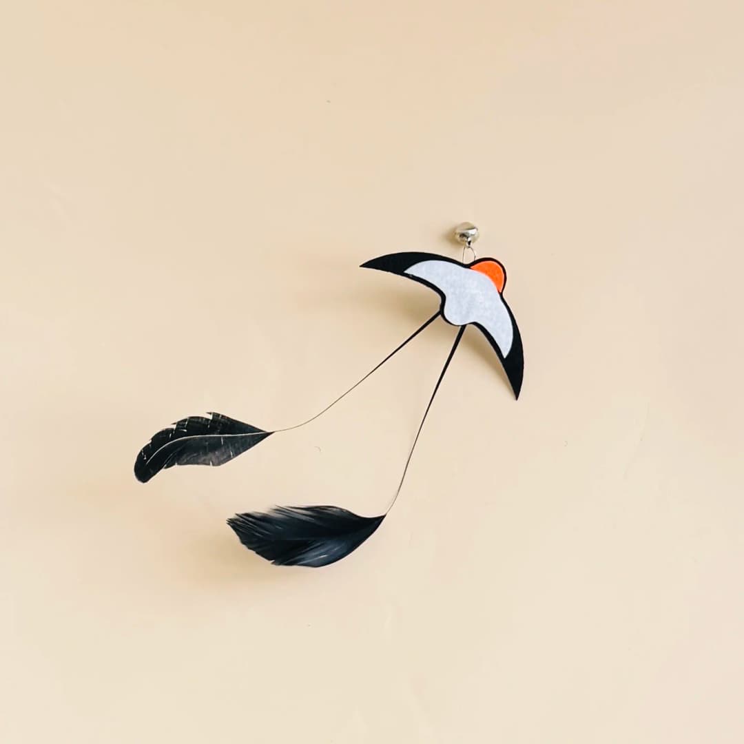 لعبة تفاعلية للقطط، ريشة طائر محاكاة مع جرس، عصا لعب للقطط الصغيرة، أداة إغراء - 2