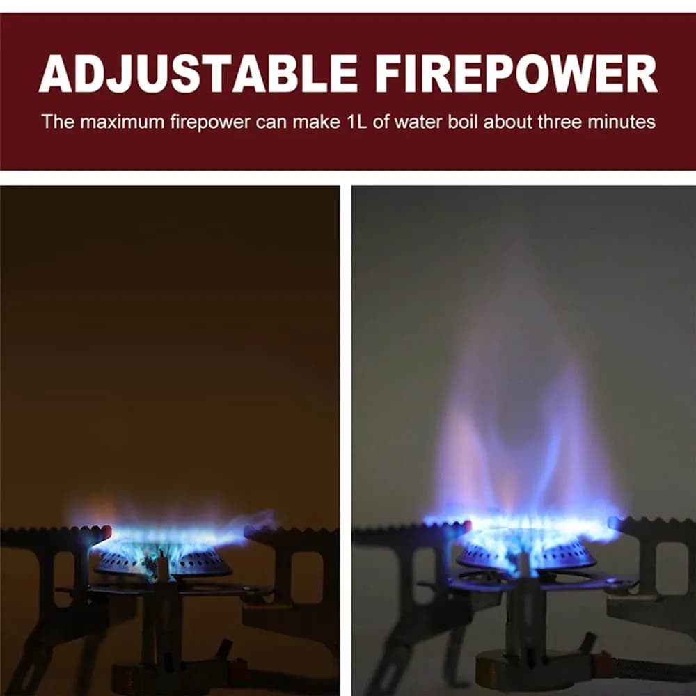 Outdoor Camping Gas Stove High Power Burner Portable BBQ Heater Tourist Portable Cooking Equipment Picnic Supplies - 6