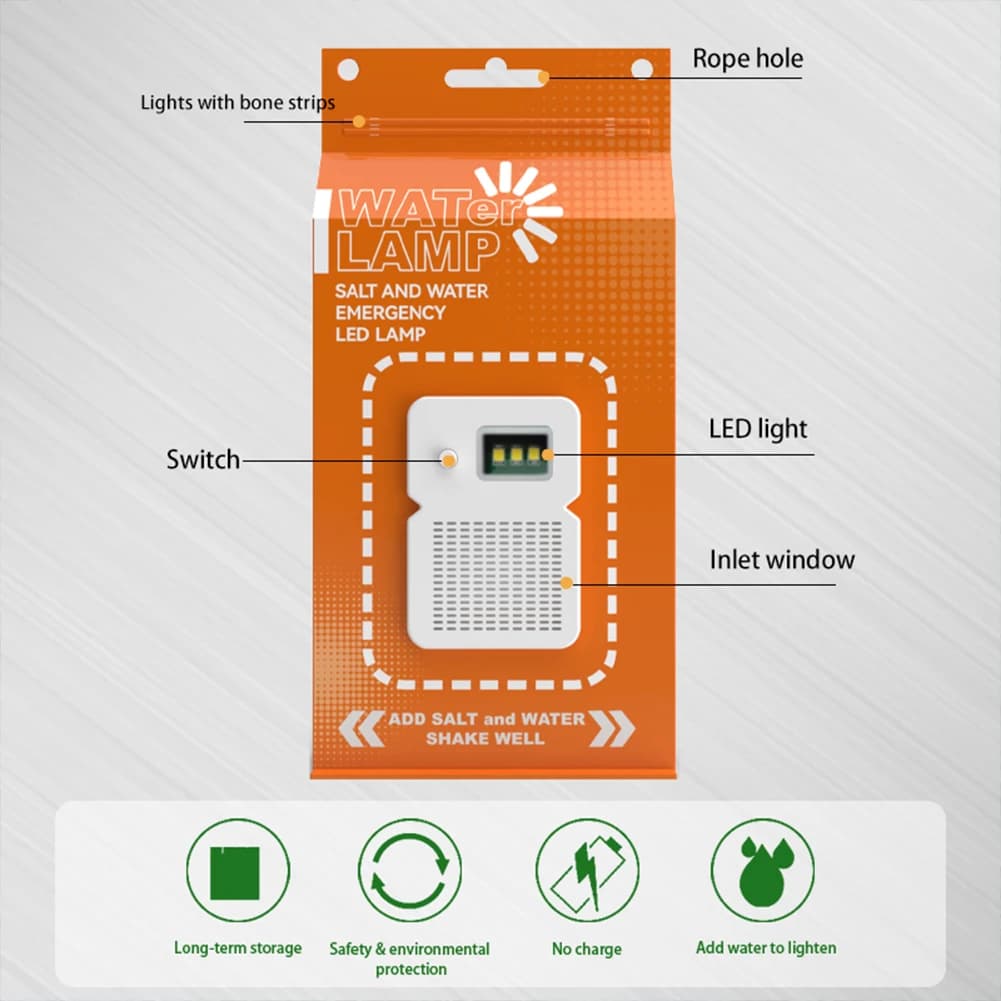 مصباح طوارئ LED للمياه المالحة ، التخييم ، توفير الطاقة ، مقاوم للماء ، مصباح الصيد الليلي المحمول ، لوازم السفر للسيارة ، في الهواء الطلق - 6