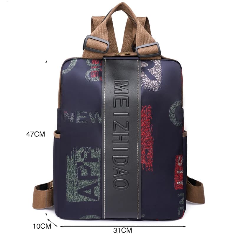 Fashion Designer Backpacks Female Canvas Rucksack Women Large Bagpack Travel Bags Big School Backpack for Students Shoulder Bag - 4