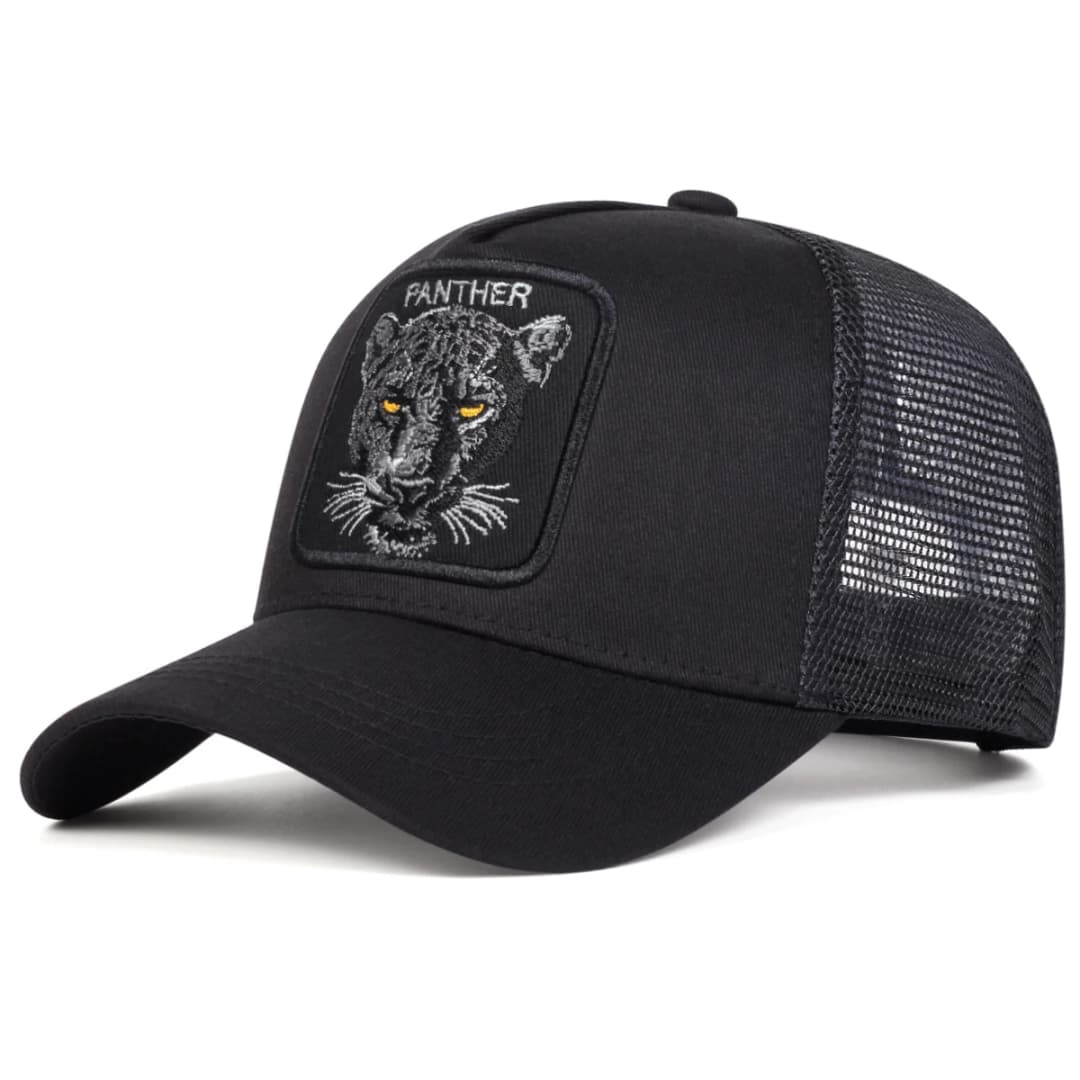 Unisex PANTHER Embroidery Baseball Net Caps Spring and Summer Outdoor Adjustable Casual Hats Sunscreen Hat Sports Cap - 2