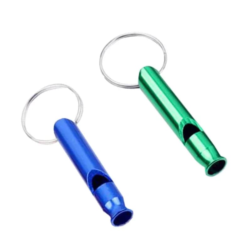 1PC Multicolour Multifunctional Aluminum Emergency Survival Whistle Keychain For Camping Hiking Outdoor Tools Training Whistle - 4