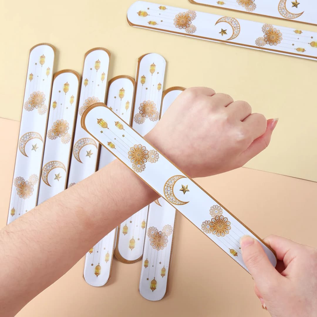 12pcs EID Mubarak Papa circle Bracelet Ramadan Decoration 2025 Islamic Muslim Party Supplies Eid Al Adha Gift Ramadan Kareem - 3