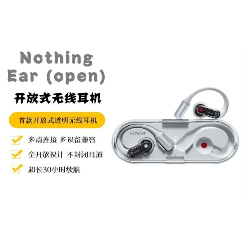 Nothing Ear (open) Open-Ear Wireless Earbuds Bluetooth 5.3 30H Playtime Open Design Sports Headphones Multi-Device Connection - 3