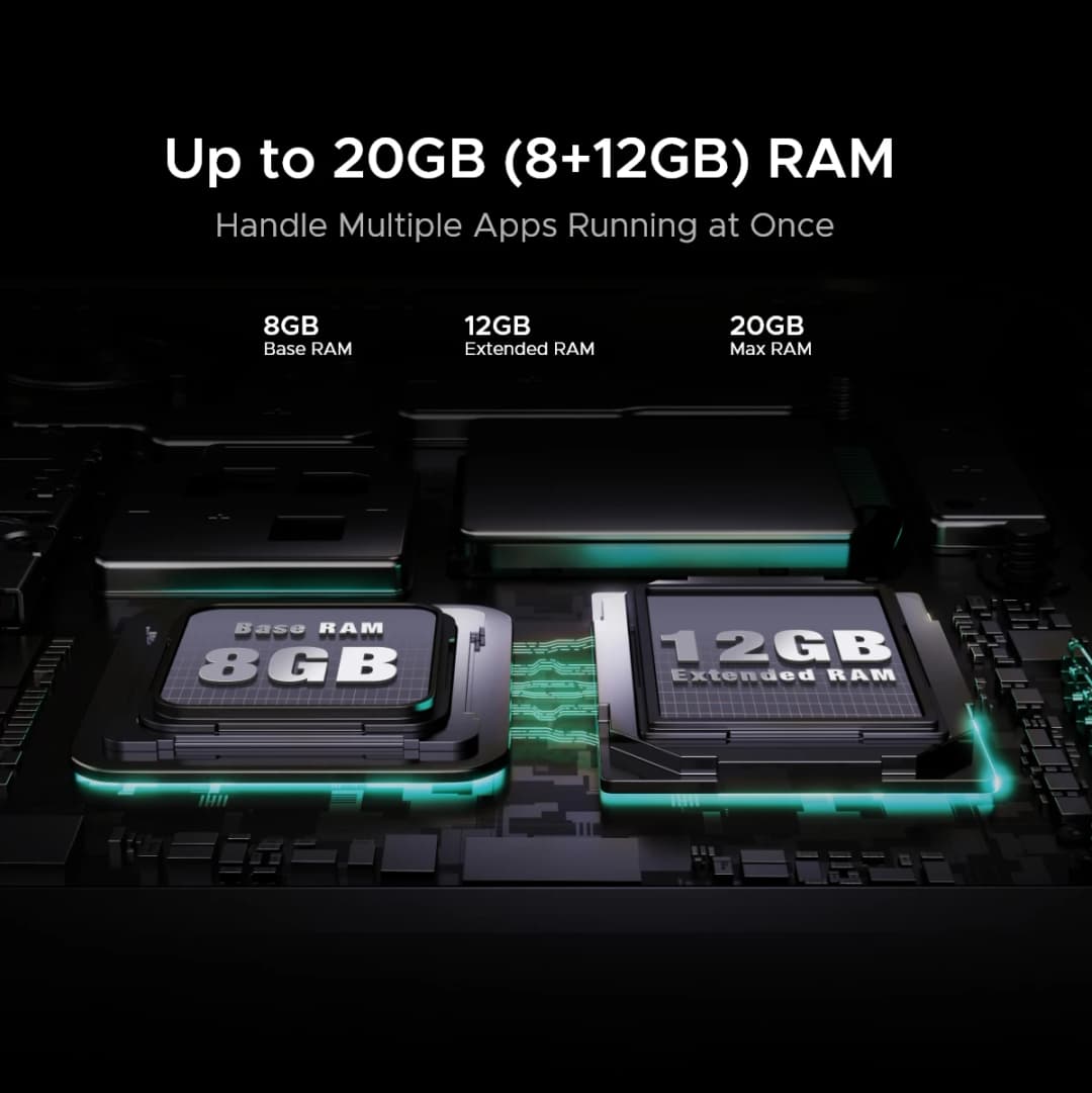 الطرح العالمي لجهاز DOOGEE T40 Pro اللوحي بشاشة 12 بوصة آي بي إس بدقة 2.4K، ذاكرة 20 جيجابايت (8+12)، سعة 512 جيجابايت، نظام أندرويد 14، معالج Helio G99 6 نانومتر، بطارية 10800 مللي أمبير، شحن 18 واط، سمك 7.6 ملم فائق النحافة - 4