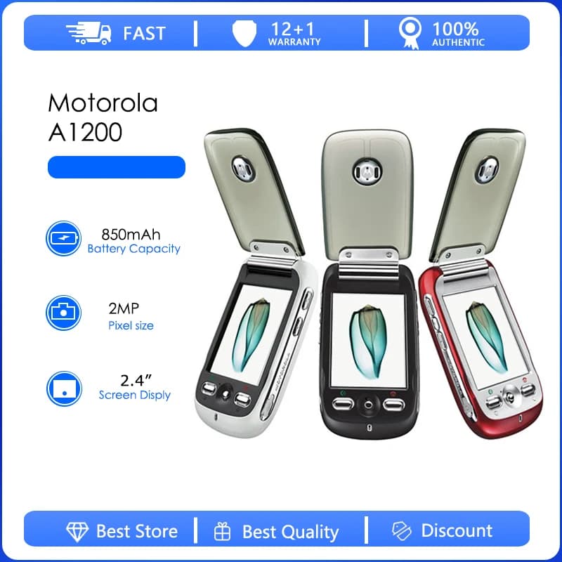 Motorola A1200 Refurbished-Original A1200 2MP Detachable Battery 850mAh Cell Phone Wholesale Free shipping