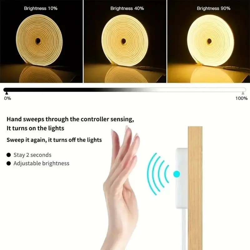 LED Neon Lights Strip 5V USB LED Neon Strip Smart Gesture Sensor Dimmable Flexible for Flexible Room TV Backlight Decorations - 5