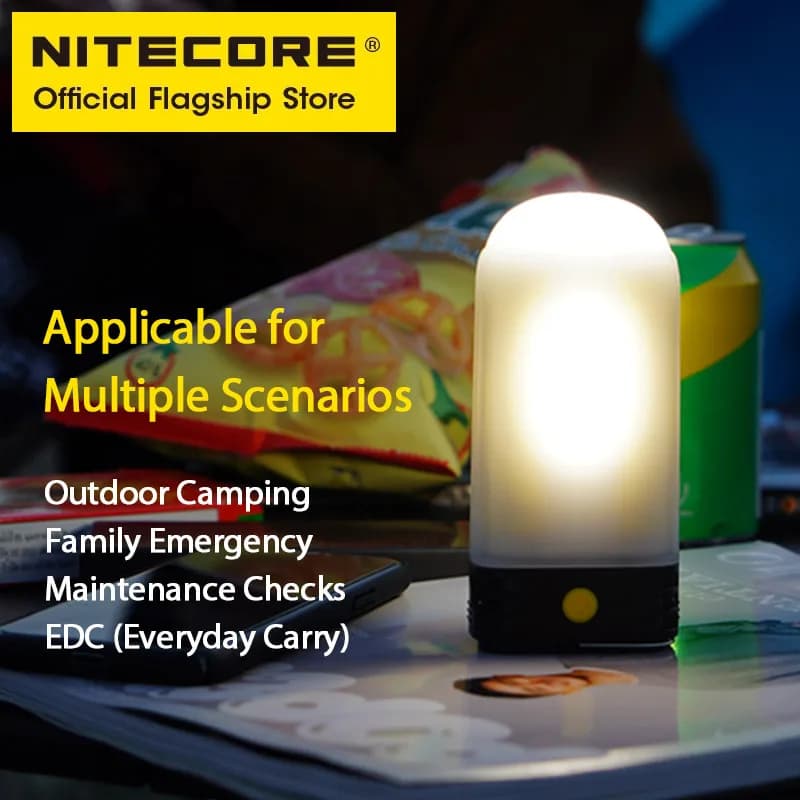 NITECORE LR60 Camping Light Emergency Power Supply 280 Lumen USB-C Rechargeable Portable LED Lantern Battery Charger For Camping - 6