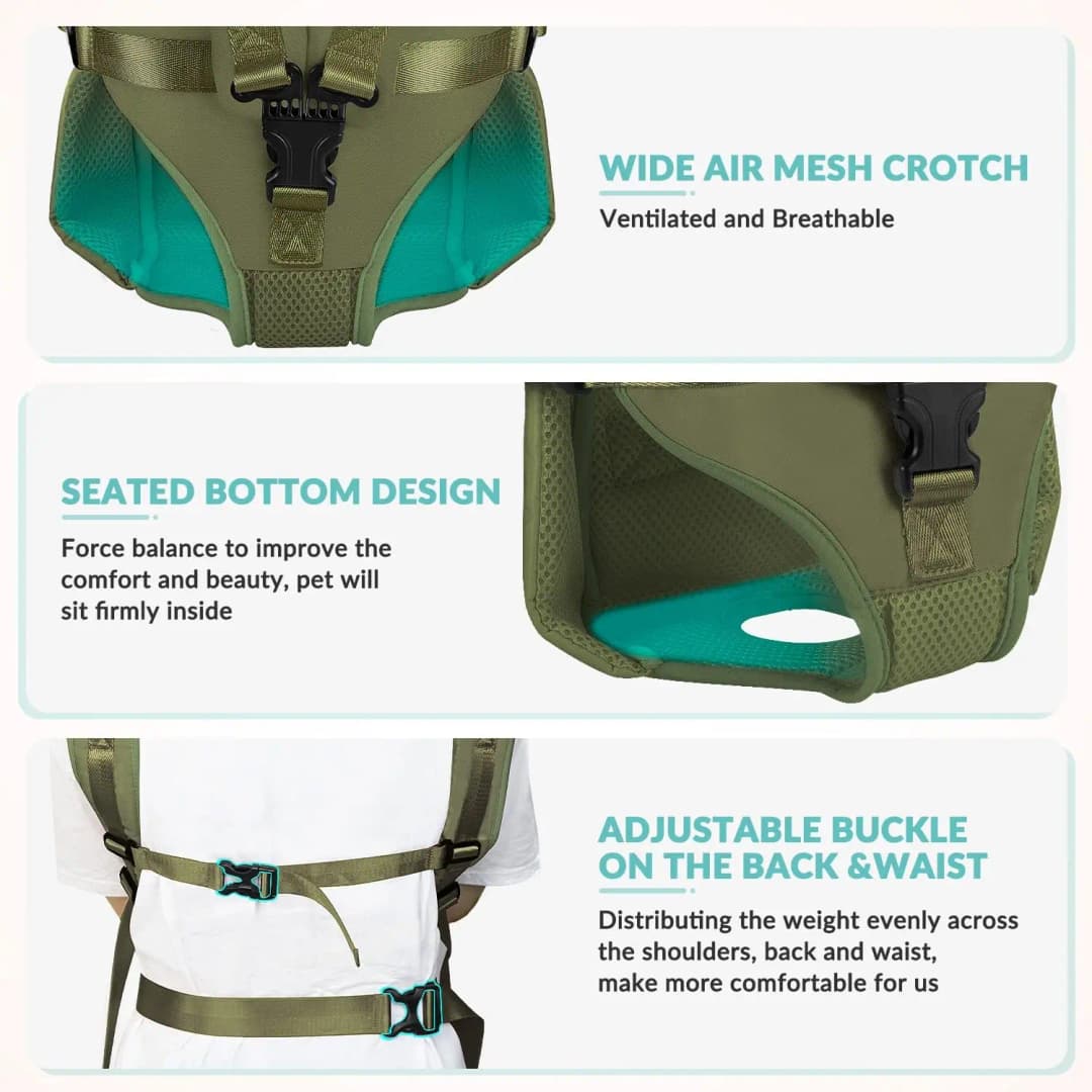 Pet Carrier Backpack for Dogs Cat Thickened Sponge Pet Front Dog Carrier Backpacks Portable Puppy Transportation Dog Bags - 5