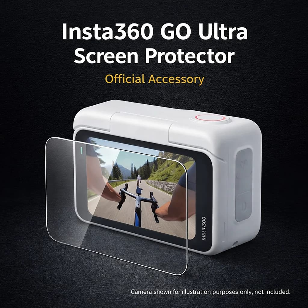 واقي شاشة زجاجي مقسى Insta360 GO Ultra عالي الدقة بحواف دائرية 2.5D - إكسسوار رسمي - 6