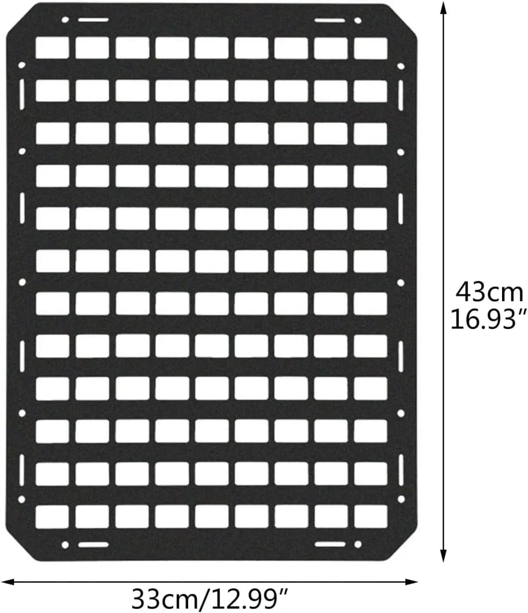 Car Seat Back Tactical Molle Panel Multifunctional Adjustable Seat Mesh Storage Organizer Tactical Vehicle Storage Hanging Plate - 6